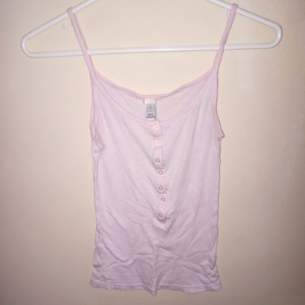 Pink ribbed pajama top